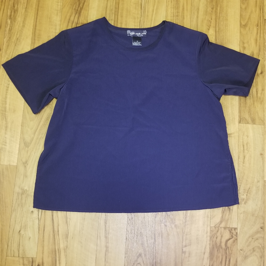 Navy Blue Susan Graver Shirt Xl
